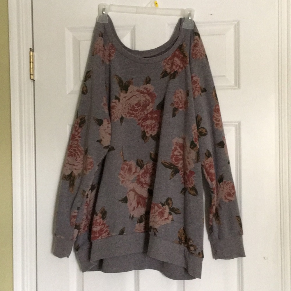 Torrid plus size Floral sweater